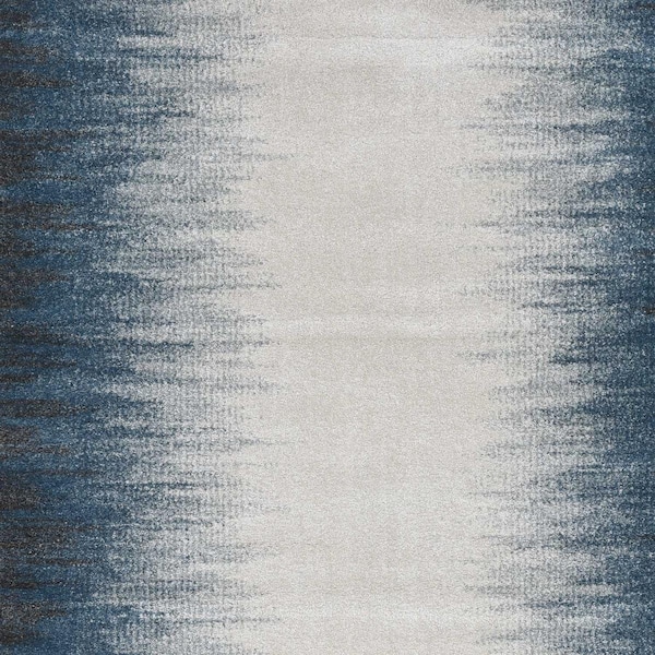 Homeroots 63 x 91 in. Ivory, Blue Polypropylene Rug 374855 - main